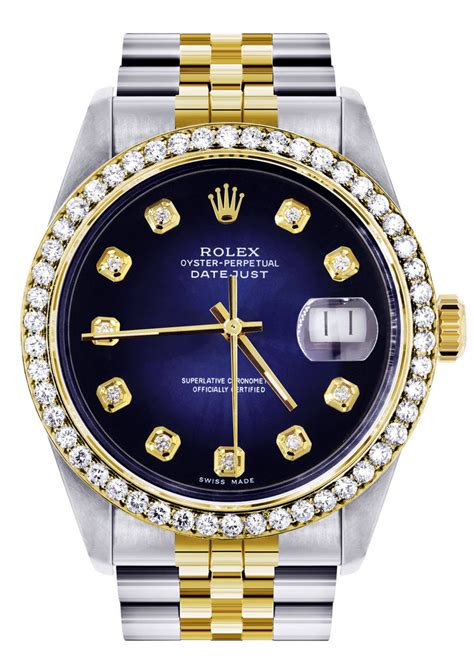 gold blue rolex watch|gold Rolex blue bezel.